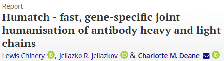 Happy to share that Humatch, <a href="/OPIGlets/">Oxford Protein Informatics Group (OPIG)</a> new humanisation tool, is now available at mAbs - doi.org/10.1080/194208…

Please also check out the code on GitHub (web server coming soon!) - github.com/oxpig/Humatch

Highlights🧵in previous tweet - x.com/LewisChinery/s…