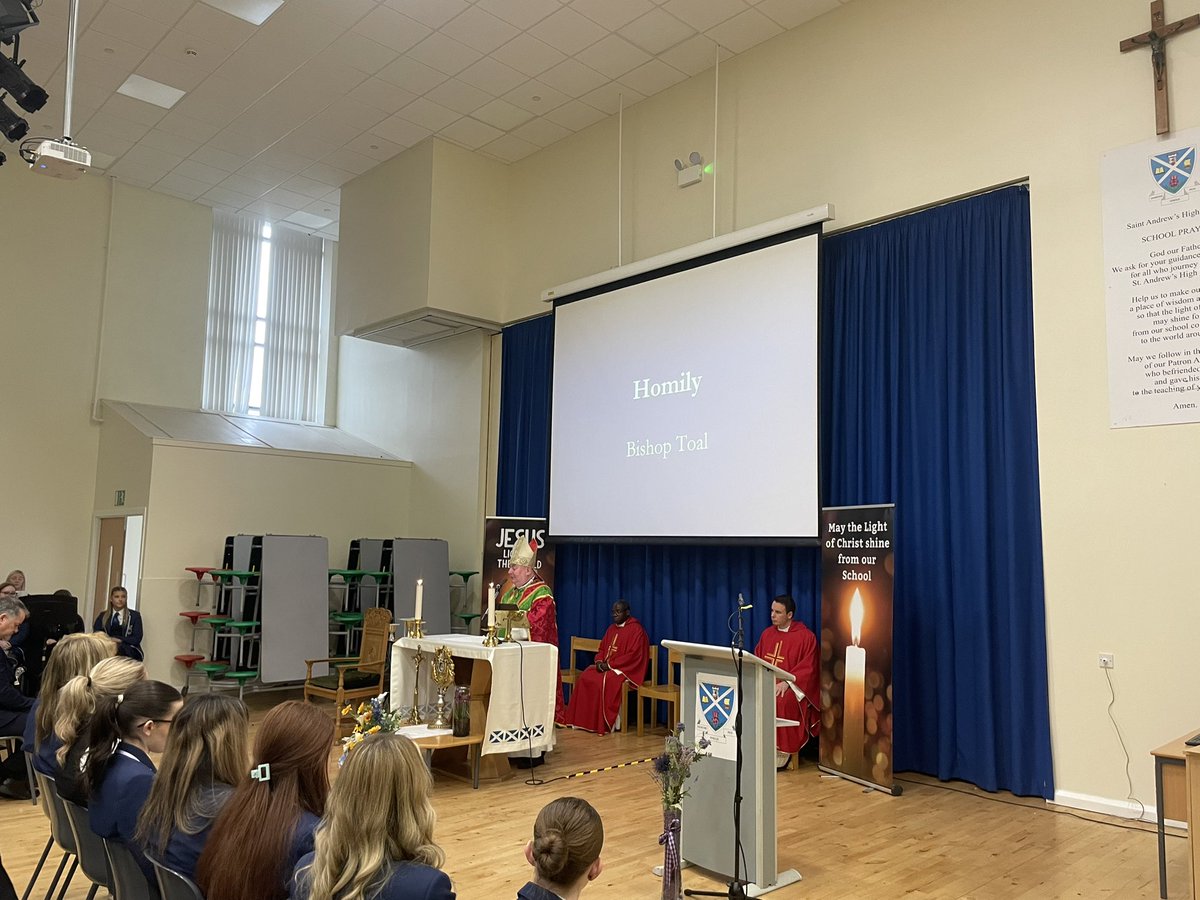 Thank you to Bishop Toal for celebrating our Patronal Feast Day Mass 💙 🏴󠁧󠁢󠁳󠁣󠁴󠁿 Thank you to all the young people who contributed. Happy St Andrew’s Day!!!