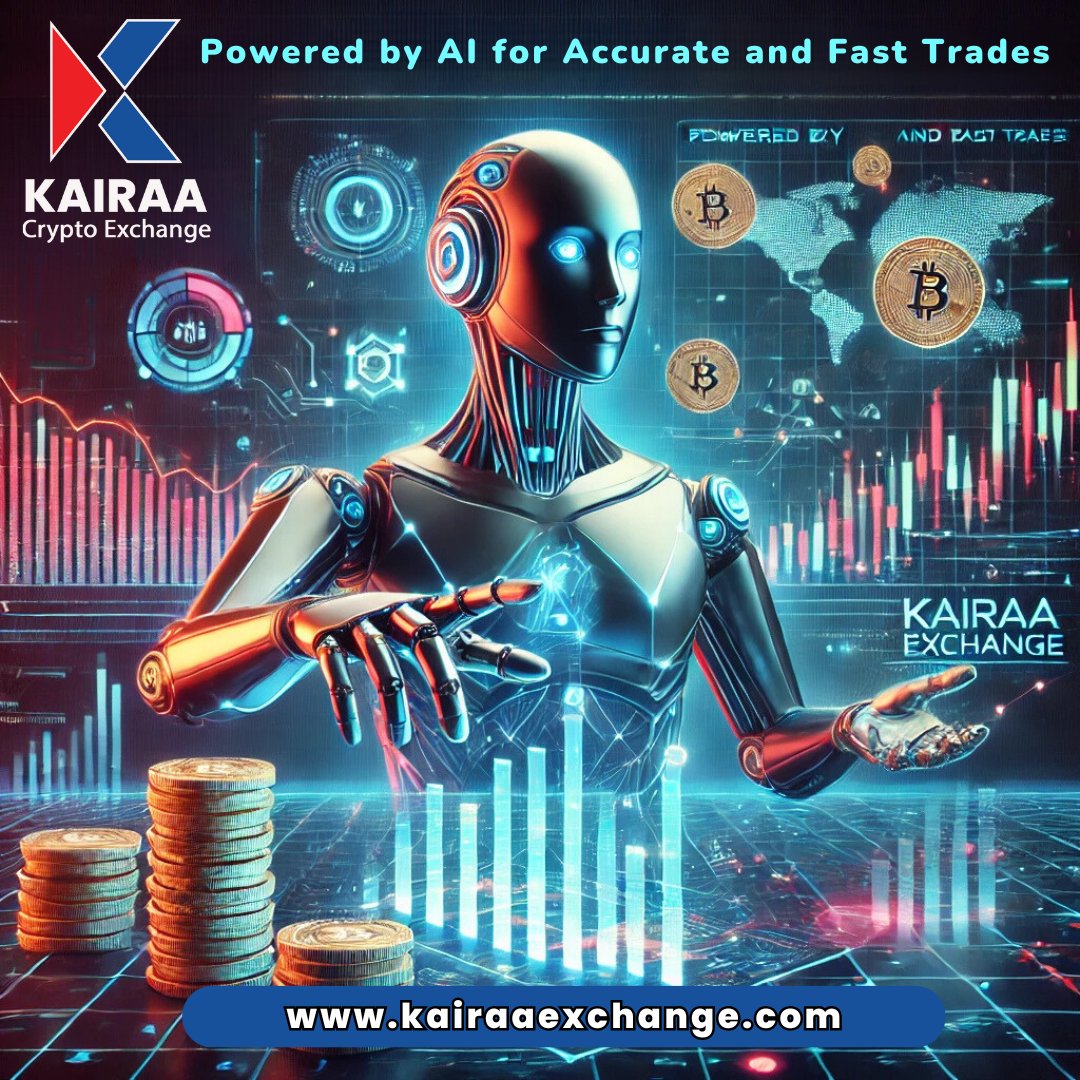 🤖 Kairaa Crypto Exchange Experience lightning-fast, precise trades powered  by AI! 🌐 💸 Your crypto journey, enhanced by cutting-edge technology.  Start trading today..www.kairaaexchange.com #KairaaExchange #CryptoTrading  #AI #Blockchain ...
