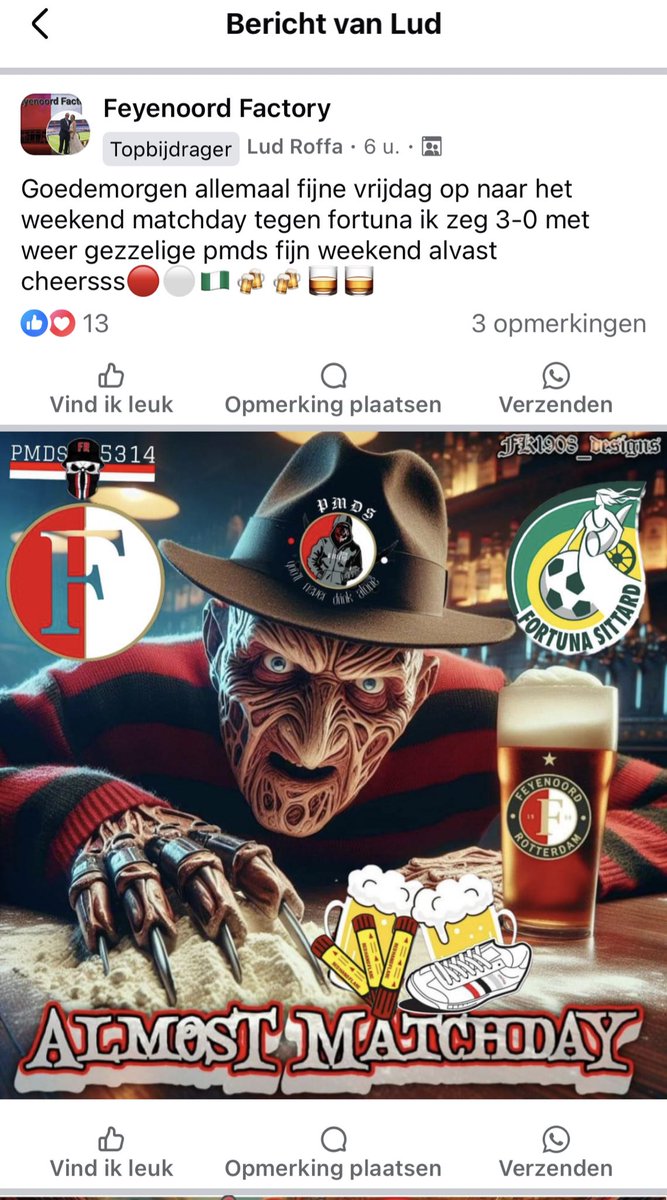 Feyne almost matchday kameraden!! 
Lekker pmds daggie vandaag al!!!1! 
Have a #BLESSED pmds weekend
🔴⚪️🇳🇬🍻🍻🥃🥃