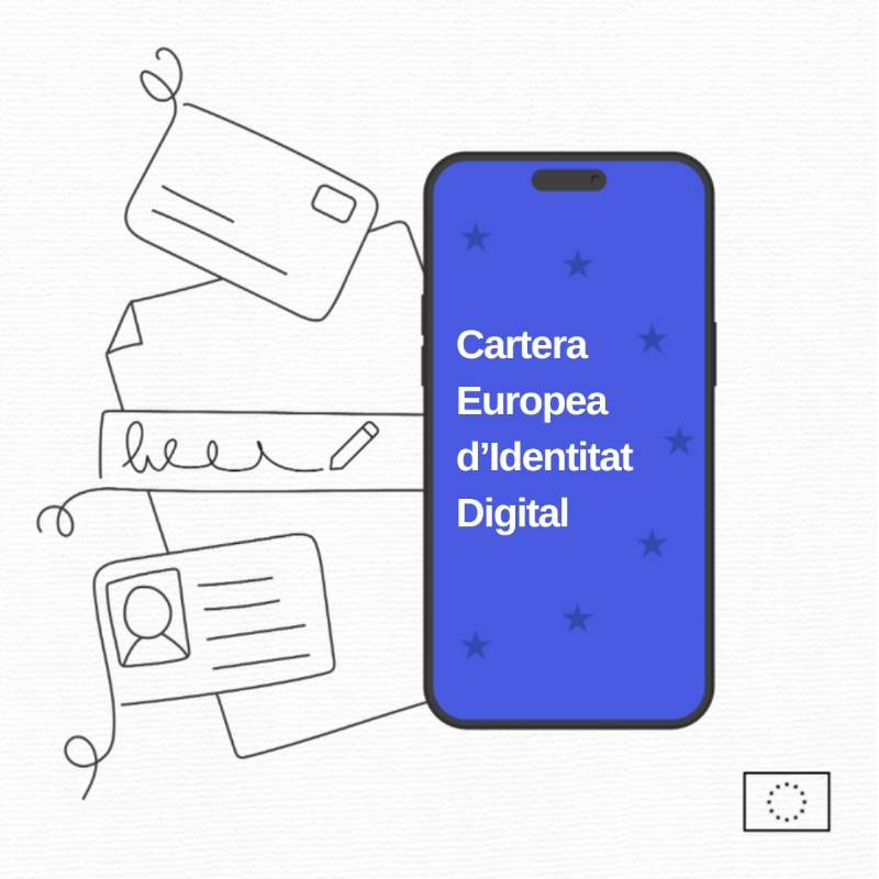 ComissioEuropea's tweet photo. La Cartera 🇪🇺 d'Identitat Digital és cada cop més a prop! #EUDigitalIdentity
Ja tenim les normes tècniques per a les funcionalitats bàsiques i certificació. Exemples en què la podràs fer servir⬇️
Obrir un compte bancari
Demostrar l'edat
Renovar prescripcions
Llogar un cotxe