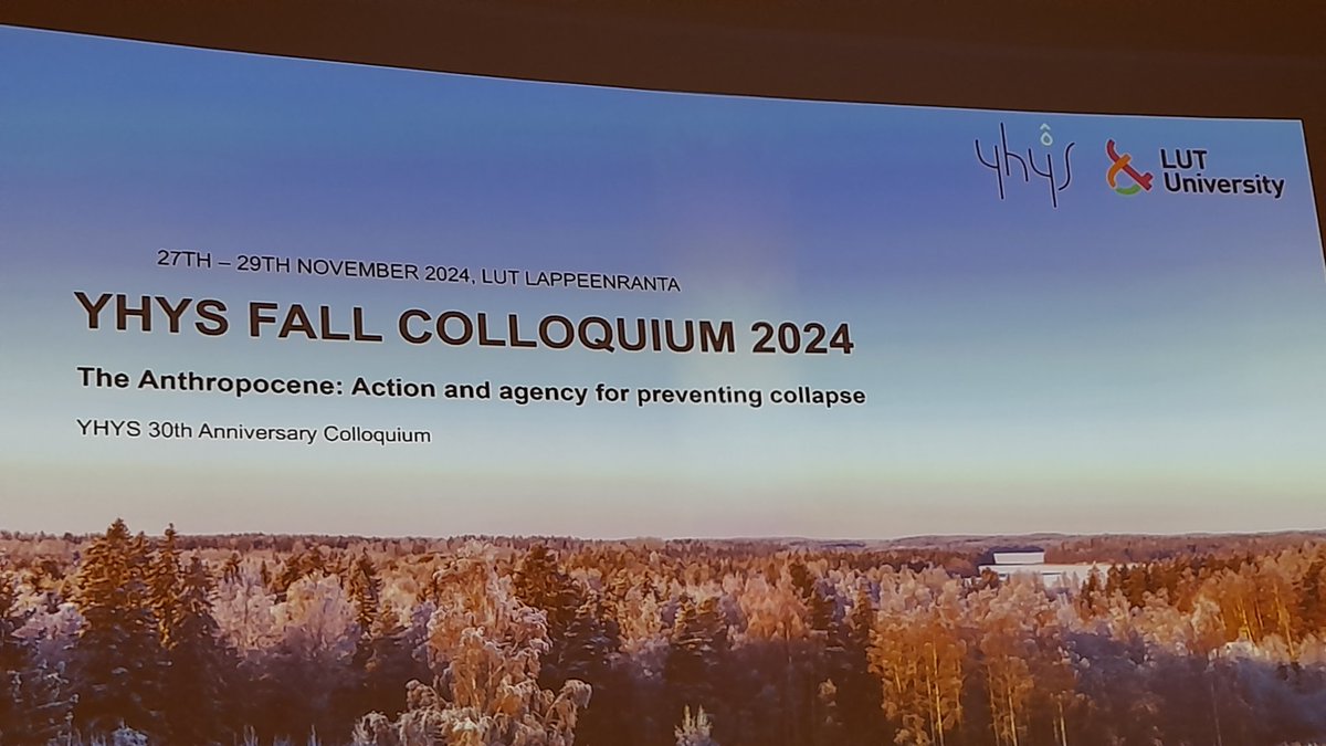 As every year, very happy to meet and catch up with old colleagues on EnvSocSci, also good points of reflections by both keynotes and only this year Yhys book to celebrate the 30years anniversary at <a href="/yhys_ry/">Yhys ry</a> Fall Colloquium 2024 in <a href="/UniLUT/">LUT University 🚀</a>