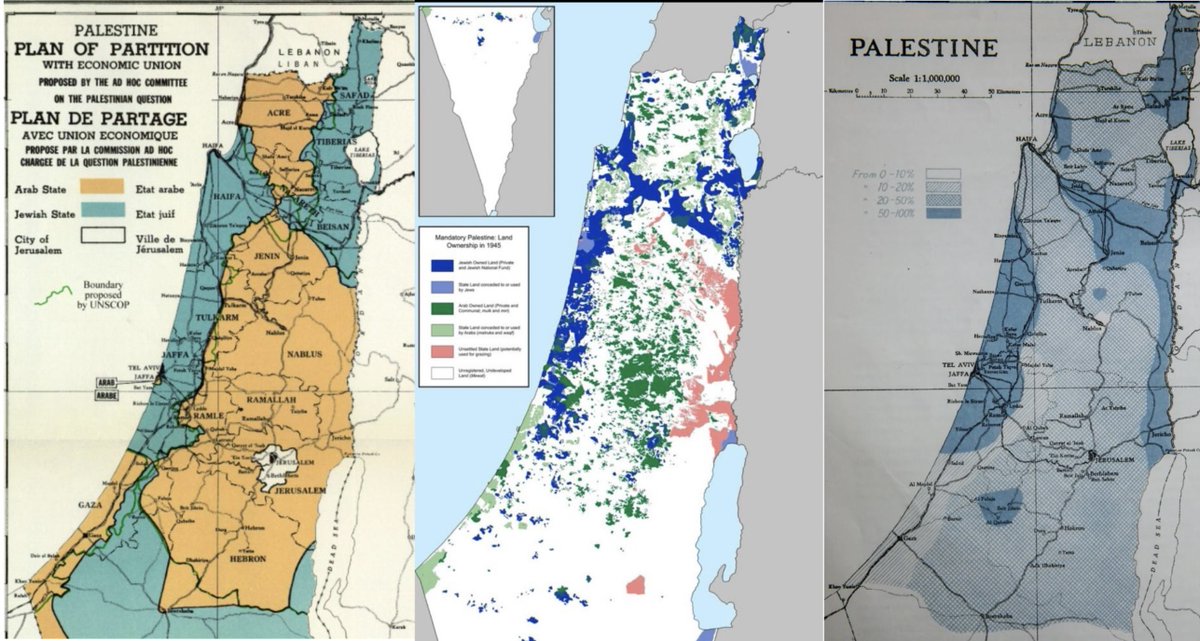 EinatWilf's tweet image. One of the biggest and lesser known stories of Nov 29 is that the lands allocated to a Jewish state (two color map) were essentially those the Zionists reclaimed from malaria through land purchase, science and education (the two-tone blue map is the incidents of malaria and the…