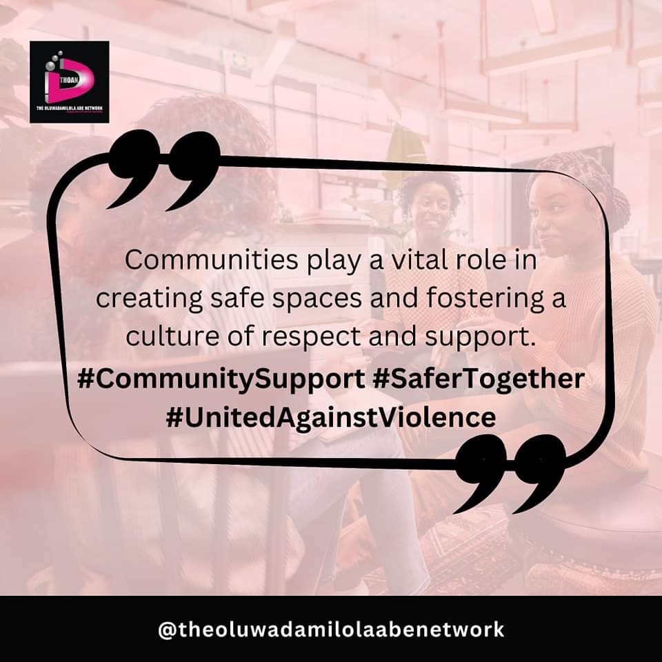 Day 5: Communities play a vital role in creating safe spaces and fostering a culture of respect and support.
#CommunitySupport #SaferTogether #UnitedAgainstViolence
#16DaysOfActivism
#EndGBV
#Orangetheworld
#THOAN