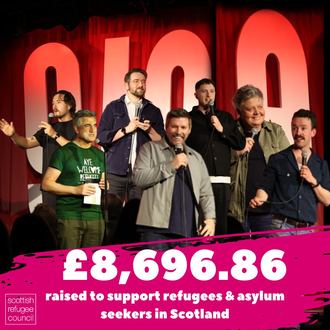 Scottish Refugee Council 🧡 (@scotrefcouncil) on Twitter photo THANK YOU for coming along to No Borders last night! 🧡
We are so grateful to <a href="/GleeClubGlasgow/">The Glee Club Glasgow</a> for having us & to the brilliant <a href="/StuartMcP/">Stuart McPherson</a> <a href="/MrSamLake/">Sam Lake (no, not that one) 🏳️🌈</a> <a href="/marknelsoncomic/">Mark Nelson</a> <a href="/paulbIack/">Paul Black</a> Susie McCabe & <a href="/CBThorburn/">Chris Thorburn</a> !
HUGE thanks for your generosity & being part of the bigger picture 🧩 THANK YOU for coming along to No Borders last night! 🧡
We are so grateful to <a href="/GleeClubGlasgow/">The Glee Club Glasgow</a> for having us & to the brilliant <a href="/StuartMcP/">Stuart McPherson</a> <a href="/MrSamLake/">Sam Lake (no, not that one) 🏳️🌈</a> <a href="/marknelsoncomic/">Mark Nelson</a> <a href="/paulbIack/">Paul Black</a> Susie McCabe & <a href="/CBThorburn/">Chris Thorburn</a> !
HUGE thanks for your generosity & being part of the bigger picture 🧩