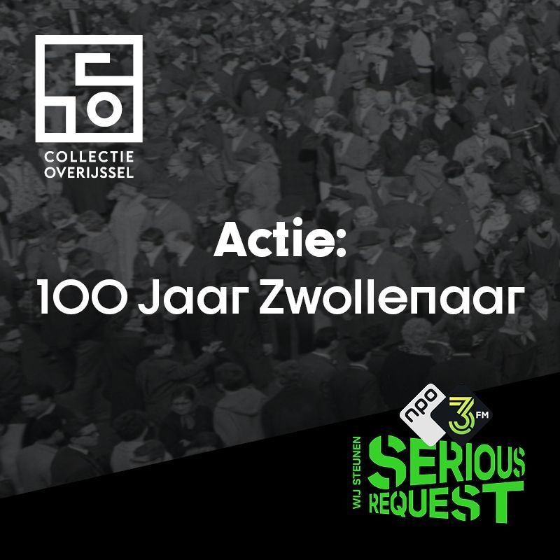 Collectie Overijssel komt in actie voor <a href="/3FM/">3FM | We Want More!</a> Serious Request! 🎵 | Op vrijdagmiddag 𝟐𝟎 𝐝𝐞𝐜𝐞𝐦𝐛𝐞𝐫 vormen we een zo lang mogelijke rij van Zwollenaren in het centrum van de stad en geven we samen de cheque door naar het Glazen Huis. 👫 
Doe mee> buff.ly/3Vdu2D3