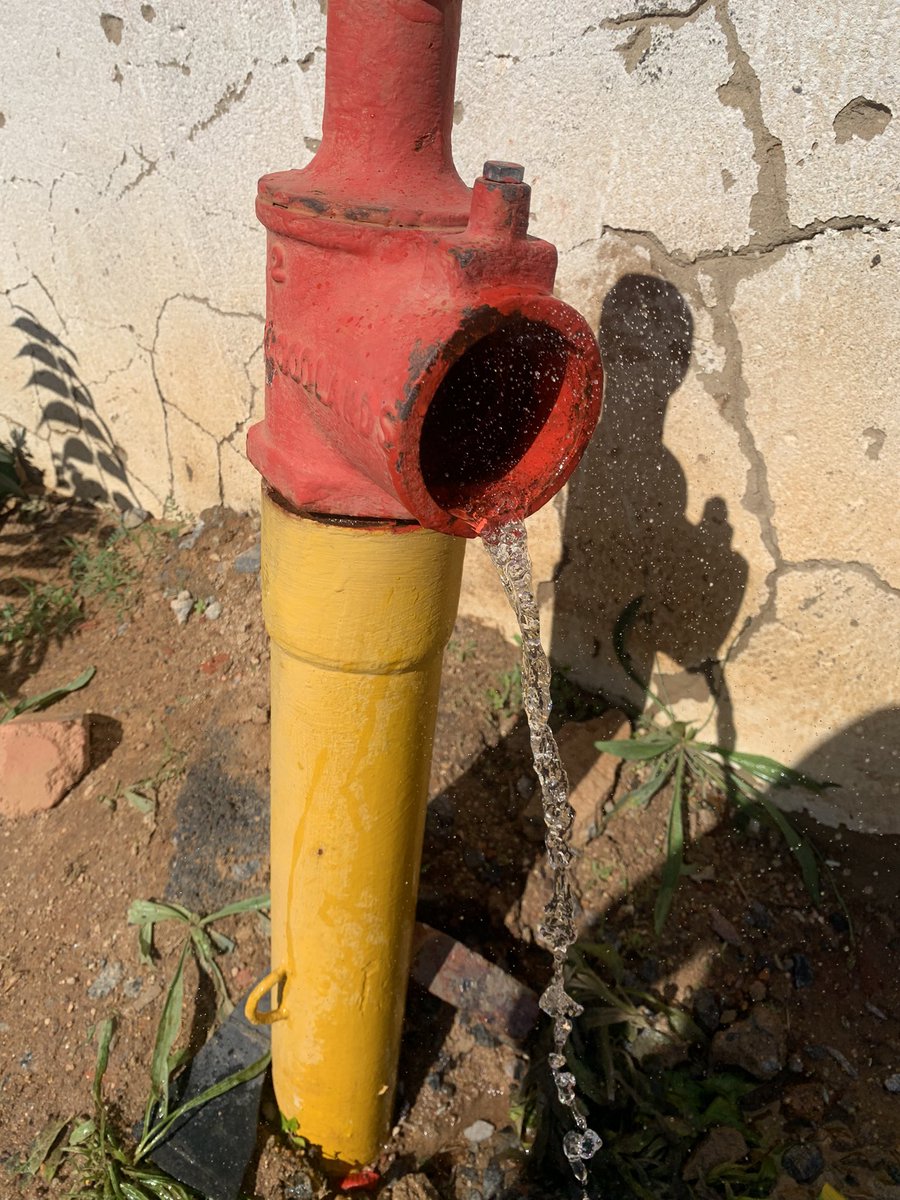 The_xiith's tweet photo. @CoE_Call_Centre There is leaking fire hydrant in Kempton Park, Birch Acres after two fire trucks used it to refill and it’s has been leaking 2 full weeks, with the talk about preserving water this is not okay. @JHBWater https://t.co/ExKUDoRtMB