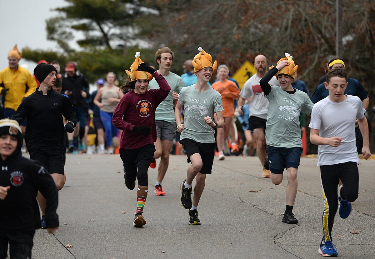 Die-hard trotters take part in Mystic YMCA’s annual Thanksgiving run and dip. Go to theday.com/local-news/202… for the story and more photos. <a href="/thedayct/">The Day</a>