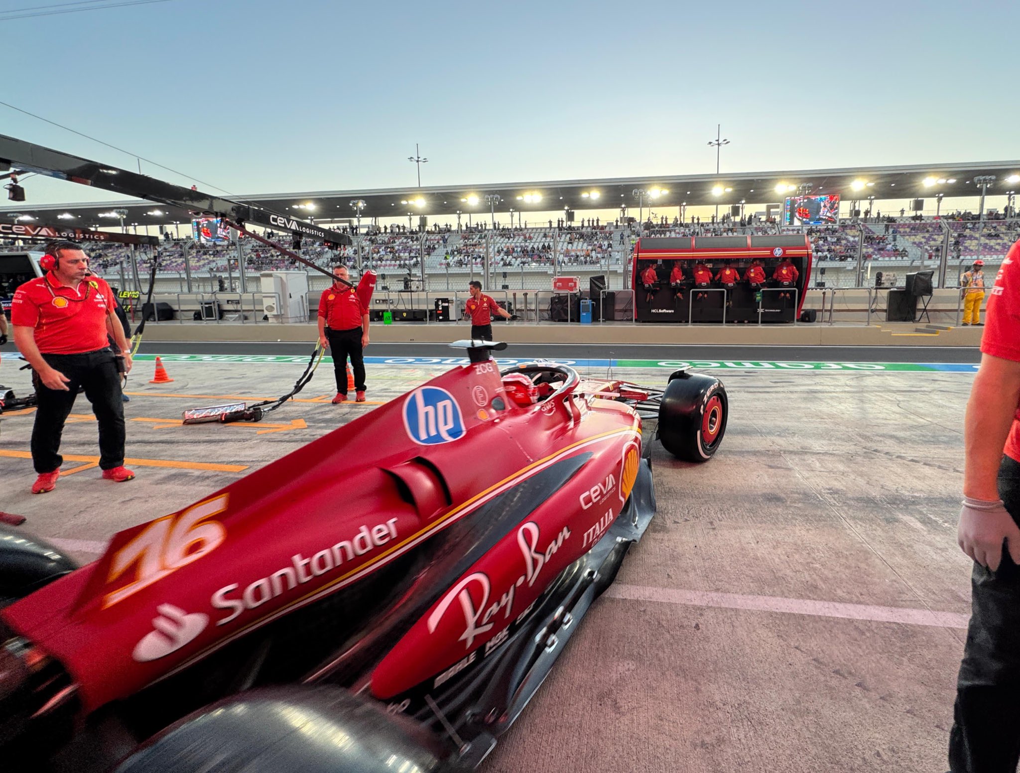 Charles Leclerc in Qatar with Ferrari SF24