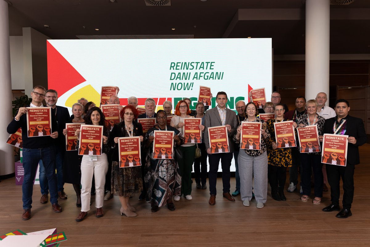🚨 URGENT: Stand with <a href="/FSBMM1/">FSBMM</a> General Secretary Dani Afgani!

Unilever’s JV partner PT AMB terminated Dani for taking trade union leave—a blatant violation of union rights.

During the 6th EFFAT Congress, #EFFAT affiliates and guests joined in on <a href="/IUFglobal/">IUF</a>’s call for his