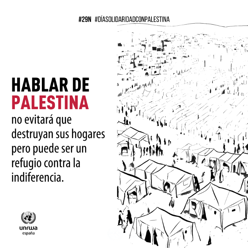 UNRWAes's tweet photo. #29N #DíaSolidaridadconPalestina

No dejemos de hablar de Gaza.
No dejemos de hablar de Cisjordania.
No dejemos de hablar de los refugiados y refugiadas.
No dejemos de hablar de Palestina.