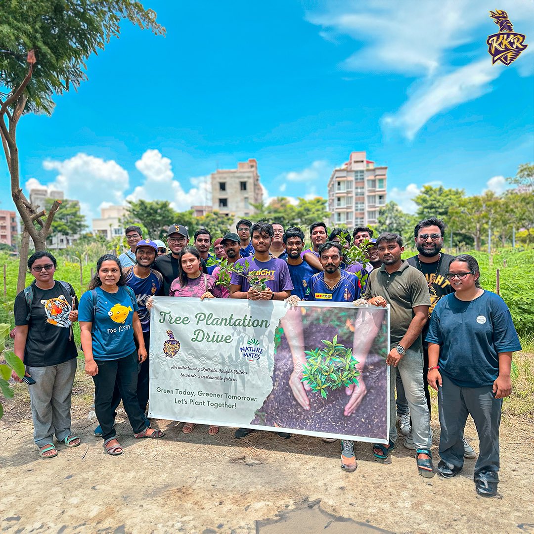 KKRiders's tweet photo. Knight Riders x Environment: A Winning Partnership 🌍🫂

KKR is not just about cricket. Over the years, our players, owners, management and fans have developed a strong affinity towards constantly giving back to Mother Nature. 

From plantation drives to waste management programs, we have chipped in with consistent efforts to do our bit towards sustainability and being eco-friendly 🌱

Come join us in our efforts towards a better tomorrow - it’s the Knight Thing to do 💜

@iam_juhi