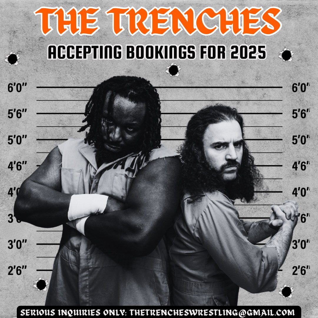 PatrickSaint__'s tweet image. Looking to make some debuts and some returns in 2025

Available for singles and tag bookings 

📧: PatrickSaintWrestles@gmail.com

📧: TheTrenchesWrestling@gmail.com 

📩 DM’s are also available 

Let’s Work 🤝