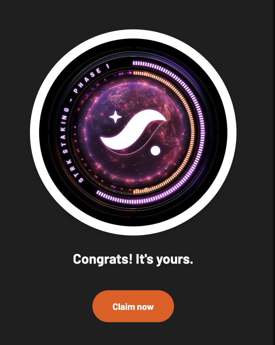 SerahOluwatosin's tweet image. The road to Starknet’s decentralization began on November 26th.
From November 29 to December 7, 2024, all Starknet wallet holders can claim an exclusive SPOK NFT to celebrate the launch of STRK staking.
✅ Who can claim?
Anyone with a Starknet wallet! 🎉
🔗 Claim your SPOK…