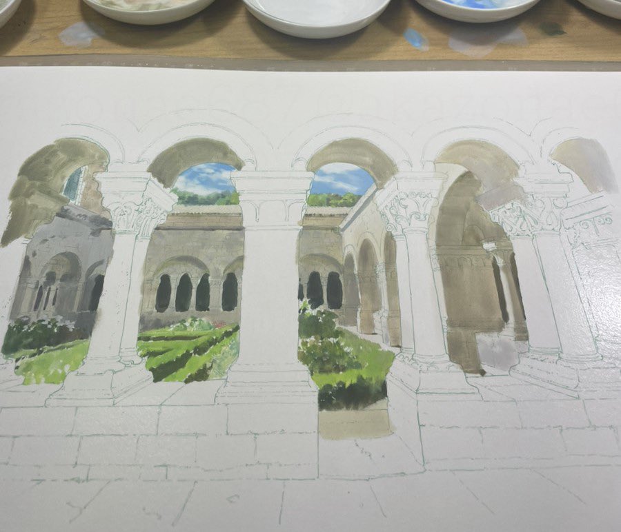 akazonae687's tweet image. セナンク修道院の回廊 ⛪️2024.8.16

un cloître roman, Abbaye Notre-Dame de Sénanque