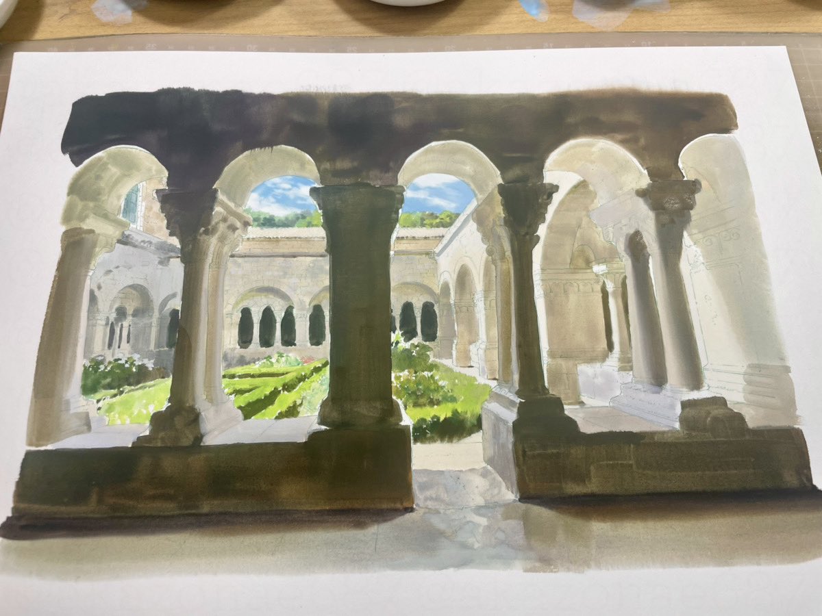 akazonae687's tweet image. セナンク修道院の回廊 ⛪️2024.8.16

un cloître roman, Abbaye Notre-Dame de Sénanque