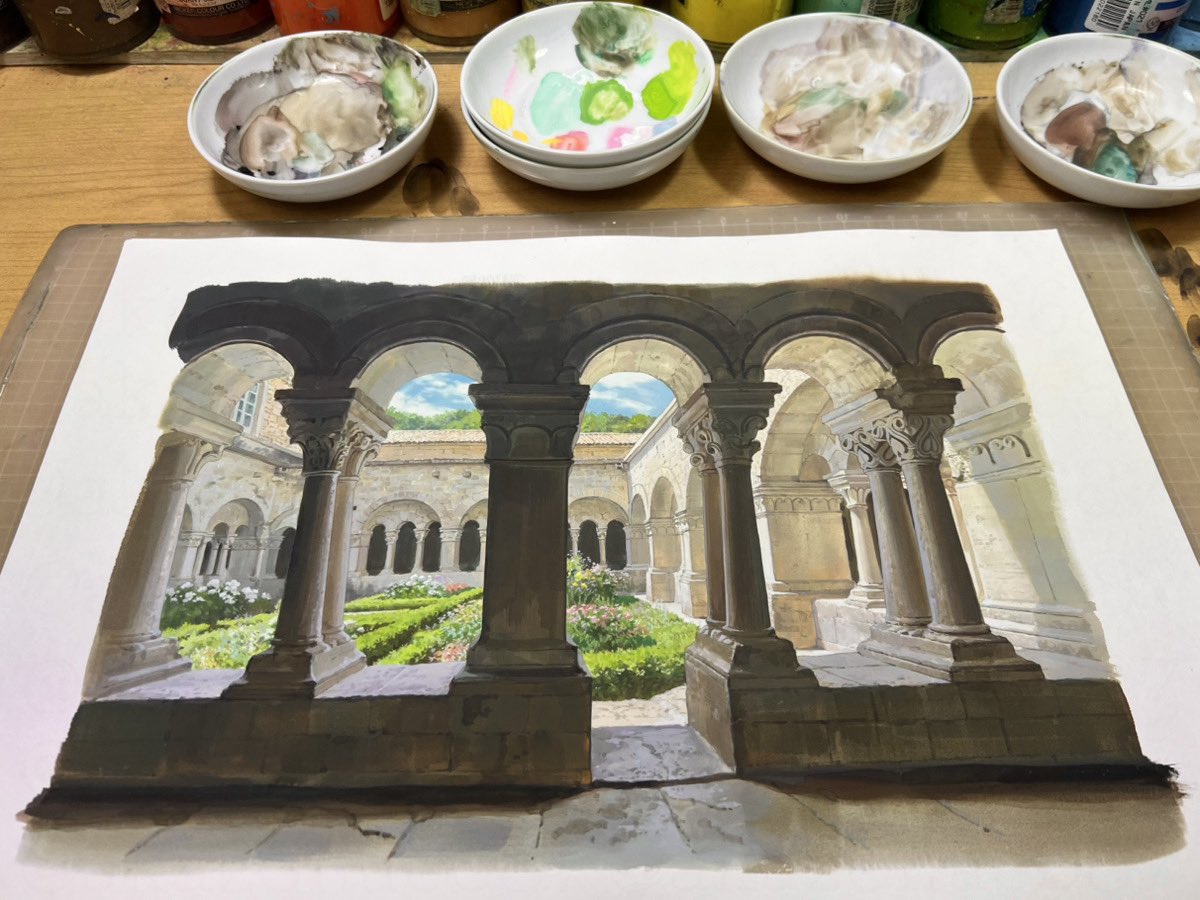 akazonae687's tweet image. セナンク修道院の回廊 ⛪️2024.8.16

un cloître roman, Abbaye Notre-Dame de Sénanque