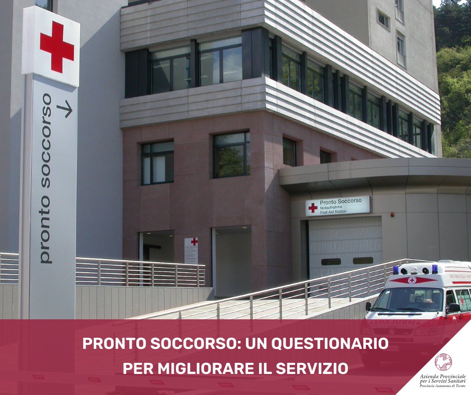 Durante i mesi di dicembre e gennaio, chi accederà ai Pronto soccorso con codice triage bianco o verde riceverà un volantino multilingue. Questo materiale illustrerà l’iniziativa e includerà un QR Code che permetterà di accedere al questionario.
Di più 👉apss.tn.it/Novita/Notizie…