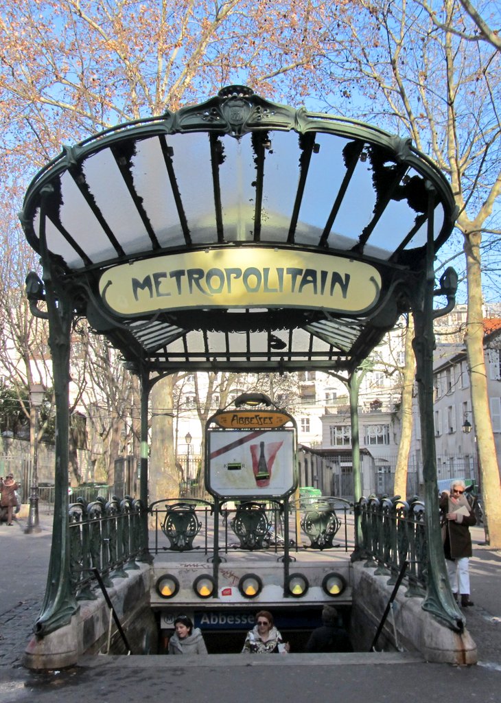 Art Nouveau entrance of Paris metro station 'Abbesses' which opened in 1912 and was designed by famous French architect and designer Hector Guimard (1867-1942).

📸 Iste Praetor