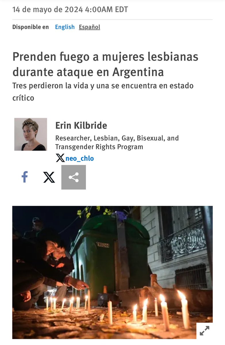 <a href="/OfeFernandez_/">Ofelia Fernández</a> Un ultrakirchnerista prendió fuego a 3 lesbianas y vos, orco desagradable y apestoso, no dijiste nada. Abrazo.