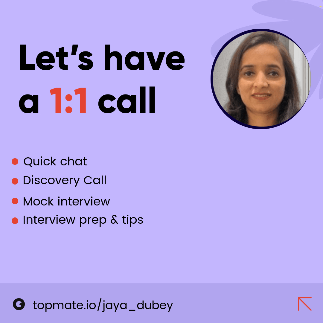 jayadubey's tweet photo. Hey everyone!

I've been getting a lot of DMs for guidance, so decided to take action on it.

I'm excited to help folks out and give back to the community via Topmate. Feel free to reach out if you have any questions or just want to say hi!

https://t.co/tLIhyuNF7p https://t.co/citVwurm4W