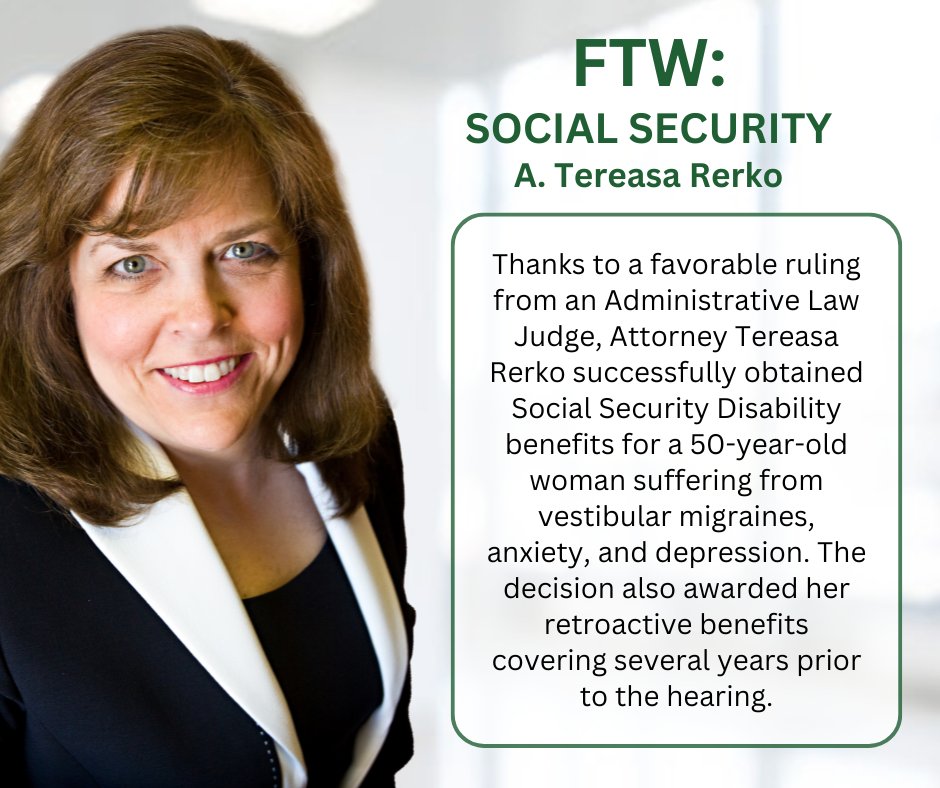 QRLegal's tweet image. Your QLG FTW Friday from Tereasa Rerko, Esq.

 #socialsecuritydisability #FTW