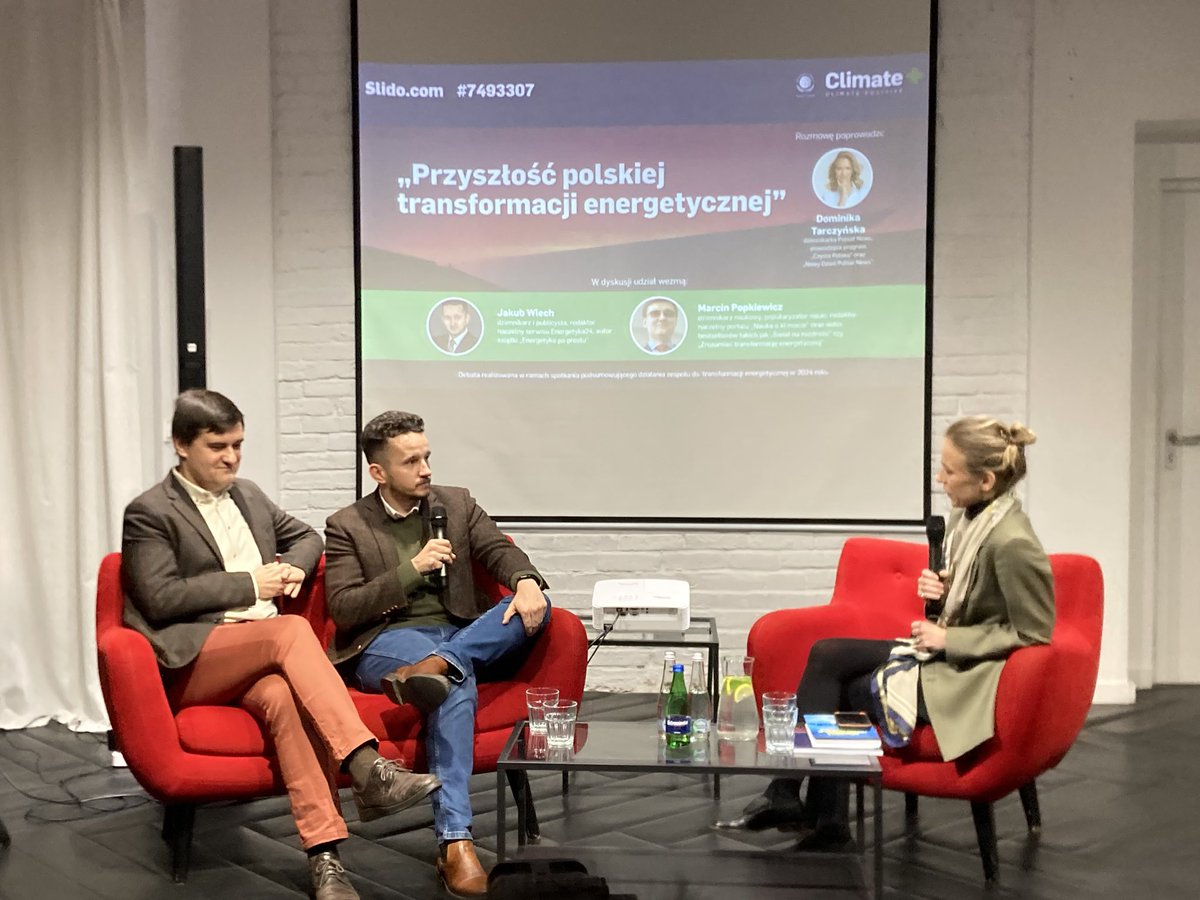 Dzisiaj <a href="/jakubwiech/">Jakub Wiech</a> i Marcin Popkiewicz spotykają się na debacie „Przyszłość polskiej transformacji energetycznej” w ramach programu Climate Positive w United Nations <a href="/globalcompact/">UN Global Compact</a> Network Poland

Moderuje <a href="/DominikaMizersk/">Dominika Tarczyńska</a>