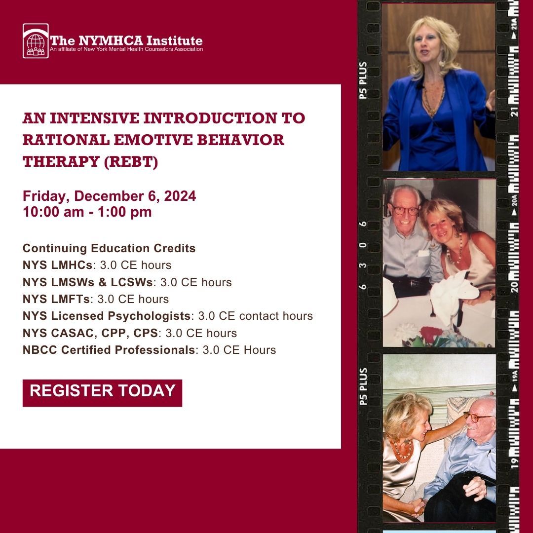 Don't miss out! 🧠🌟 Join us on Friday, December 6th from 10am-1pm for an intensive introduction led by the renowned Dr. Debbie Joffe Ellis, continuing the legacy of her late husband, Dr. Albert Ellis, the creator of the REBT approach. 

buff.ly/4fJ2htE