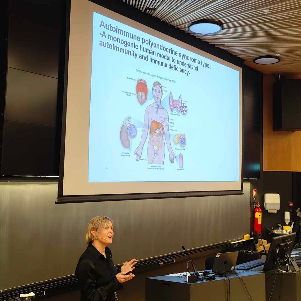Thank you to national speaker Anette Susanne Bøe Wolff for a nice talk on role of interferons in mechanisms of autoimmunity and immune deficiencies🤩
#IFN #autoimmunity #APS1
