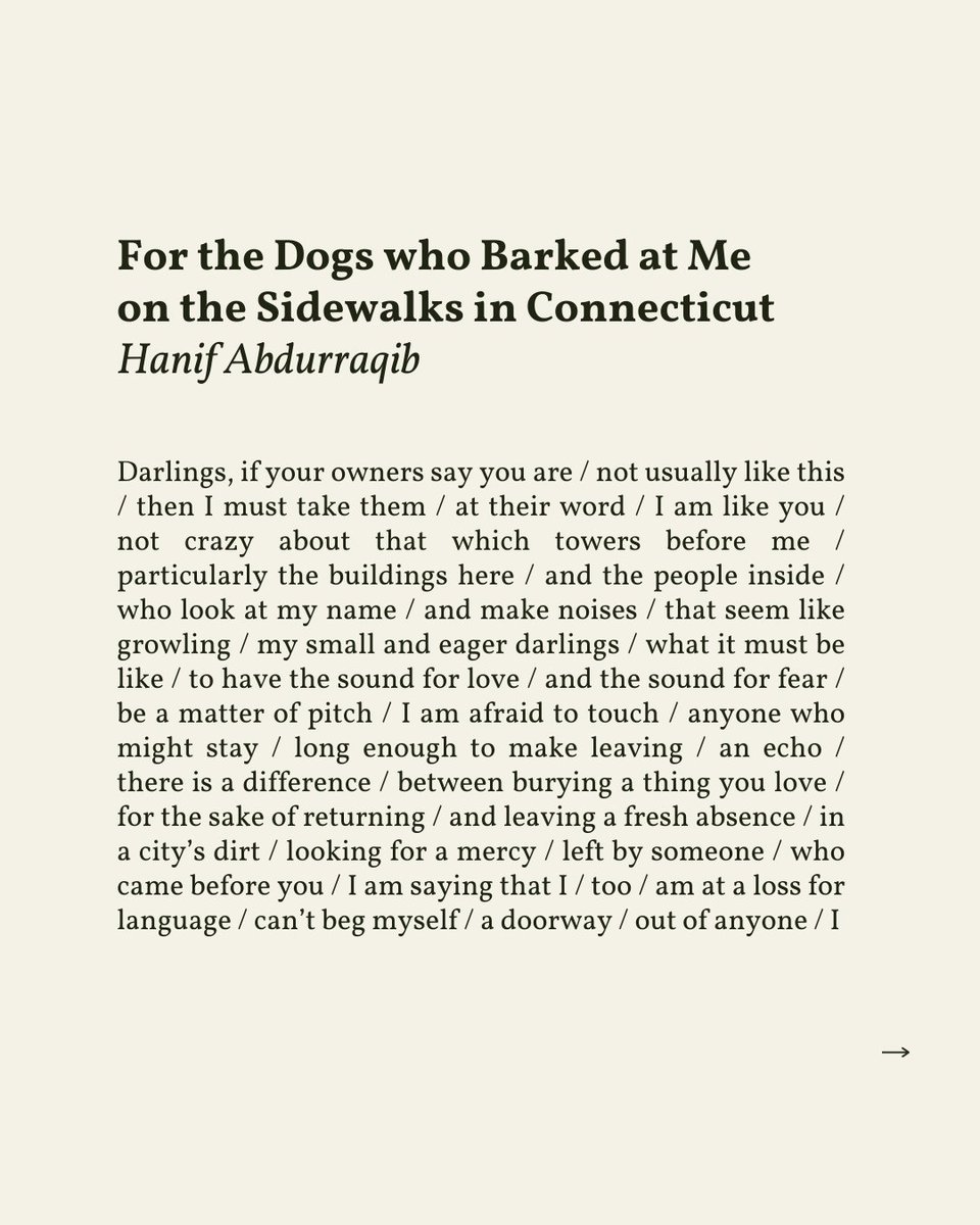 readalittlepoem's tweet image. “listen darlings / there is a sky / to be pulled down / into our bowls / there is a sweetness for us / to push our faces into / I promise”

— Hanif Abdurraqib