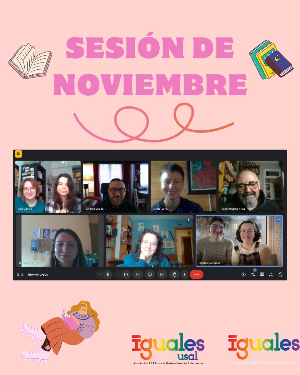 ¡Muchas gracias a todes les que vinisteis a la sesión de noviembre de Entre Letras!

Gracias por crear un espacio donde poder hablar de género, clase, y compartir experiencias personales usando el libro "La mala costumbre" como eje.

¡Nos vemos en la sesión de diciembre!