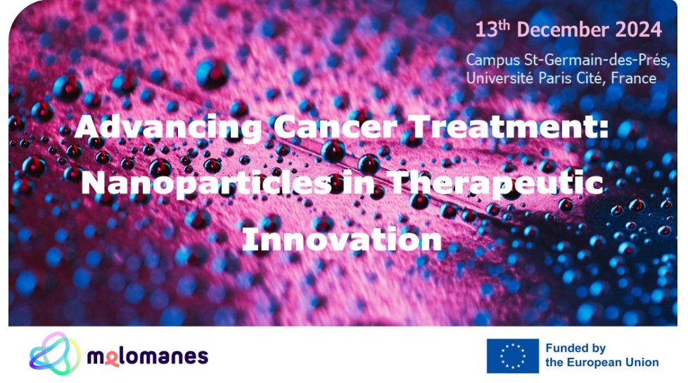 Only a few places remaining for the school “Advancing Cancer Treatment: Nanoparticles in Therapeutic Innovation" on 13/12 in Paris. Please register before 5/12: melomanes.eu/winter-school-…
2 speakers since the last announcement: OlivierTillement and Sacha Loeve. 😊