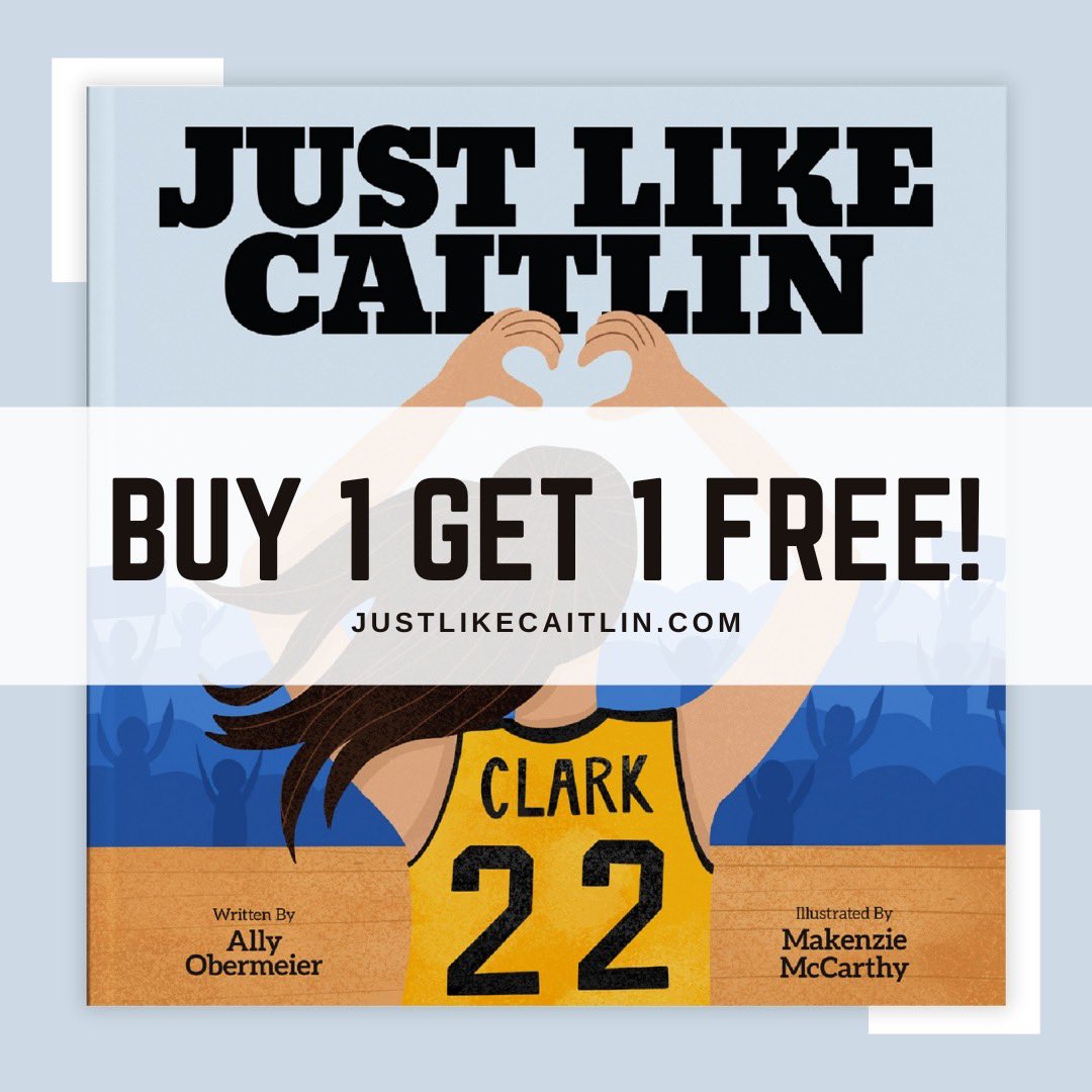 LIVE NOW!! Use CC22 at justlikecatilin.com to get BUY ONE GET ONE FREE 🏀📖⭐️