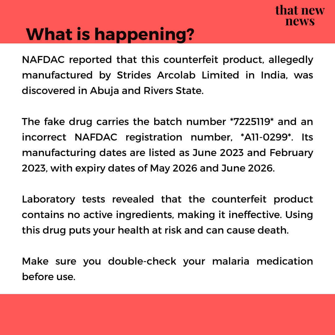 Beware of fake malaria drugs