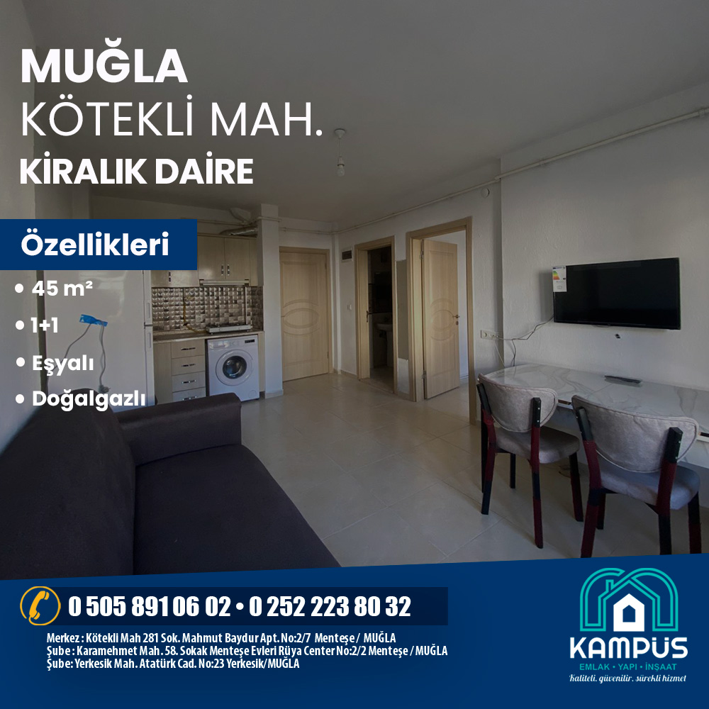 kampusemlakk's tweet photo. Muğla Kötekli’de Eşyalı 1+1 Kiralık Daire

#danışmanlık #satılıkemlak #kiralıkemlak #kampüsemlak #gayrimenkul #emlak  #arsa #konut #tarla #dükkan #türkiye #villa #satılık #menteşe #muğla #kötekli https://t.co/F47UmsNUXD
