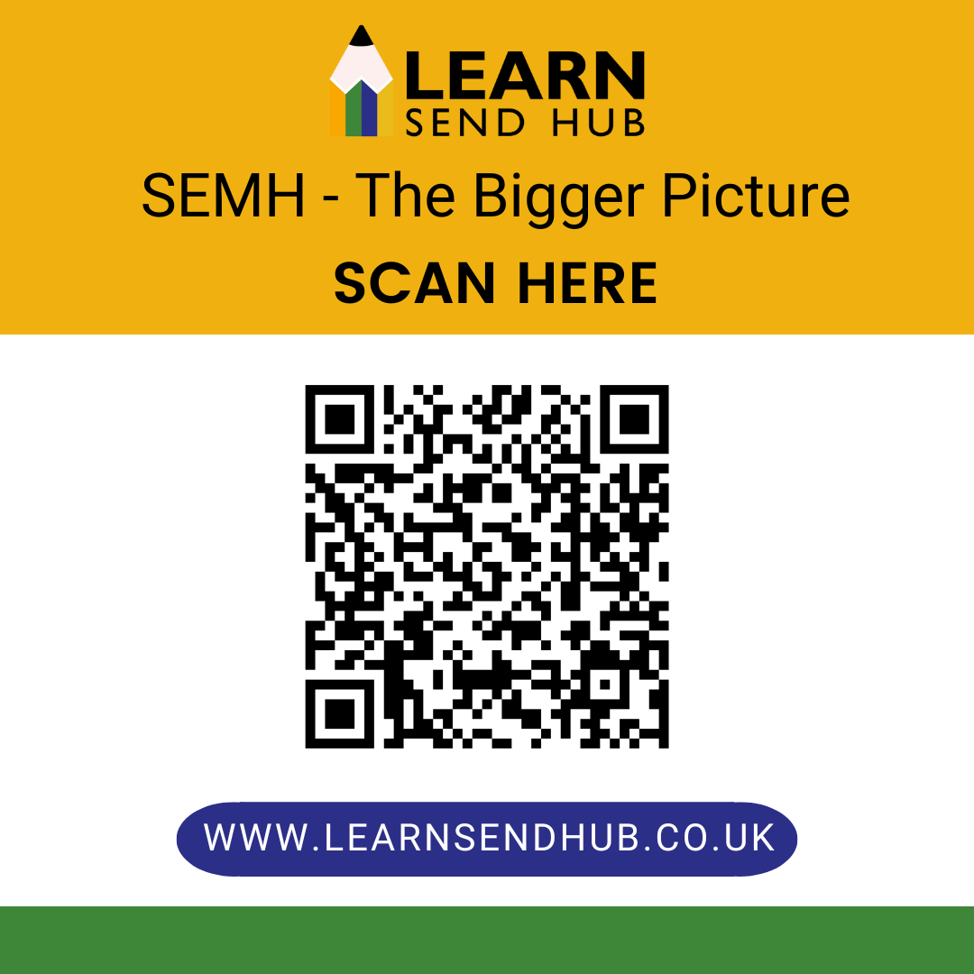 LEARNSENDHub's tweet image. 📢 Join us for SEMH - The Bigger Picture! bit.ly/3OrTMrs A powerful training day on Social, Emotional &amp;amp; Mental Health support for students.🧠Presented by @AliwSEMH at LEARN, it’s perfect for educators building inclusive, supportive school environments. 🌟 #SEMH