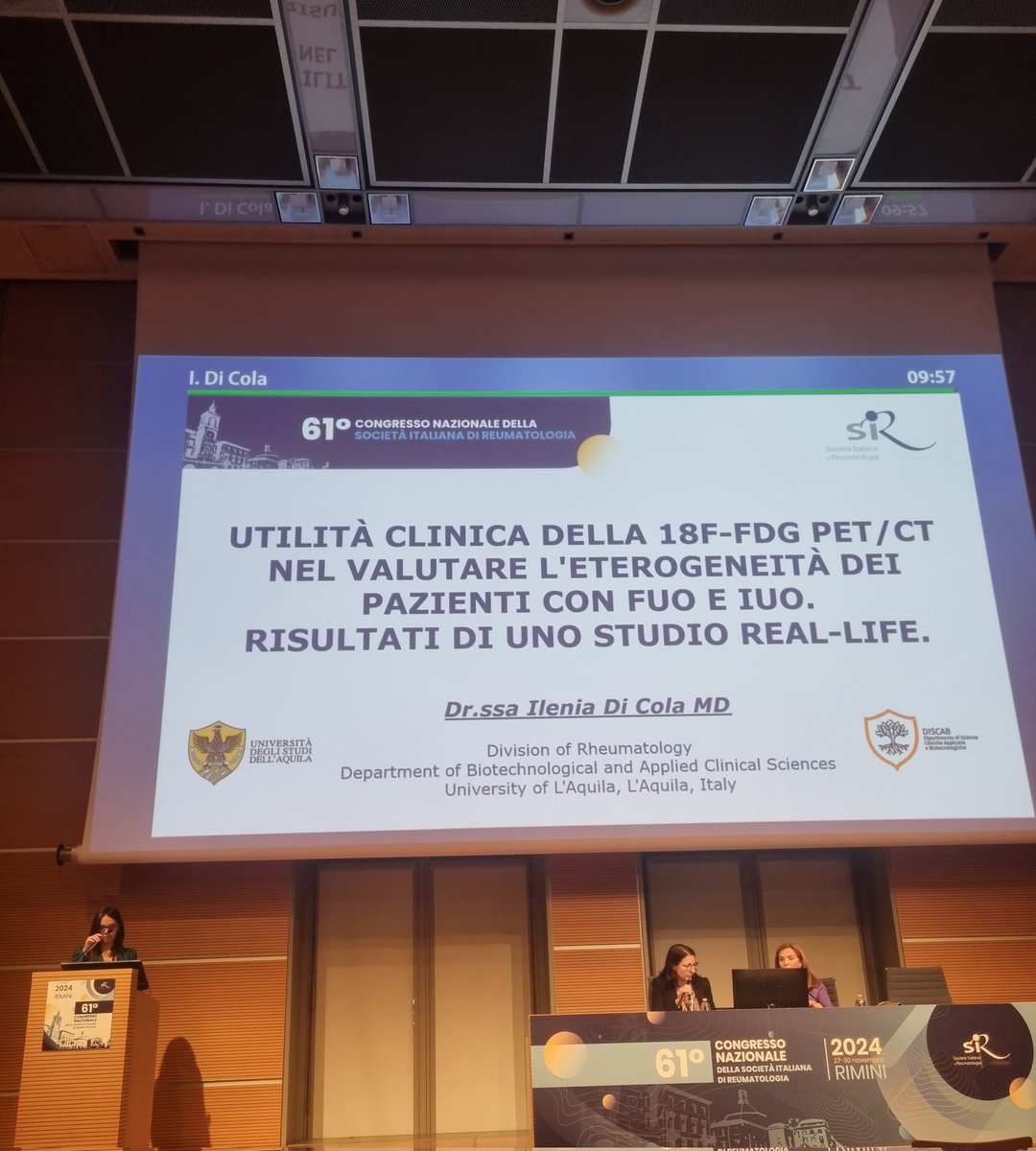 Ilenia Di Cola (@ileniadicola) on Twitter photo Today at #SIR2024 to discuss about the clinical usefulness of 18F-FDG PET/CT in patients with #FUO and #IUO.
#BrunoFautrel
#PieroRuscitti
<a href="/SaraBindoli/">Sara Bindoli</a>
<a href="/univaq/">Università degli Studi dell'Aquila</a> <a href="/Sorbonne_Univ_/">Sorbonne Université</a> Today at #SIR2024 to discuss about the clinical usefulness of 18F-FDG PET/CT in patients with #FUO and #IUO.
#BrunoFautrel
#PieroRuscitti
<a href="/SaraBindoli/">Sara Bindoli</a>
<a href="/univaq/">Università degli Studi dell'Aquila</a> <a href="/Sorbonne_Univ_/">Sorbonne Université</a>