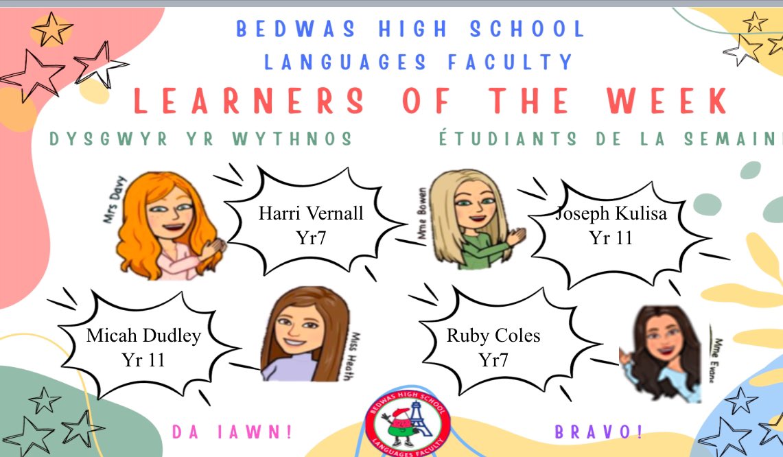 This week our 4 superstars are… 🏴󠁧󠁢󠁷󠁬󠁳󠁿🇫🇷<a href="/bedwashighsch/">Bedwas High School</a> <a href="/BedwasLanguages/">Bedwas Languages</a>