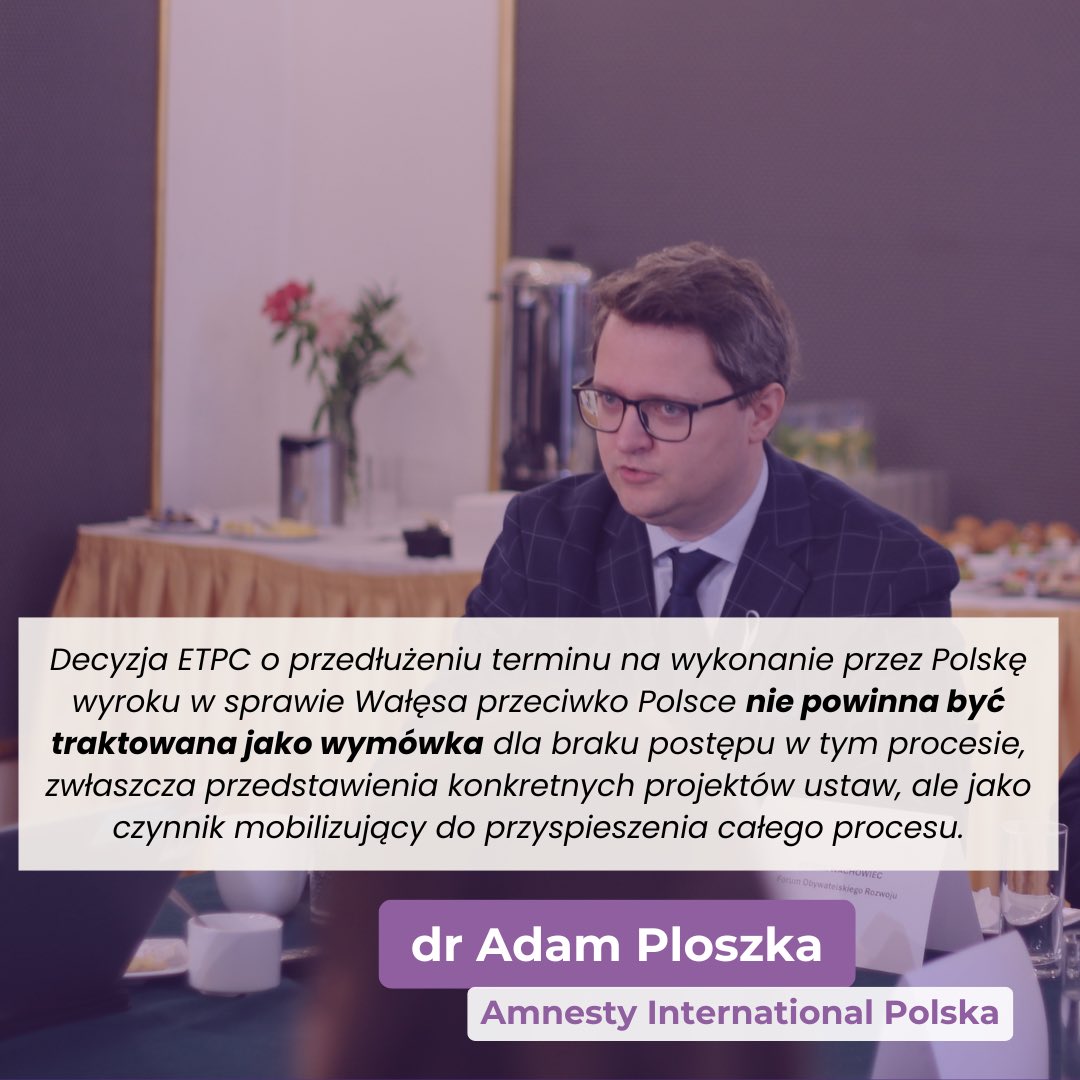 WolneSady1's tweet image. Zmiany ustawowe, które mają przywrócić ład konstytucyjny w wymiarze sprawiedliwości muszą zawsze stawiać na pierwszym miejscu interes obywatela.
Aspekt ten podczas spotkania dot. wykonania wyroku Wałęsa p. Polsce podkreślali przedstawiciele NGO oraz przedstawiciel Biura RPD ⤵️