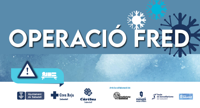 Aj_Sabadell's tweet image. #NOTICIA ➡️ L’Operació Fred s’activa aquest diumenge per atendre persones sense sostre en cas de baixes temperatures  

📌Més informació: ow.ly/SlGI50Ui4WJ 

#OperacióFred #ServeisSocials #Sabadell
