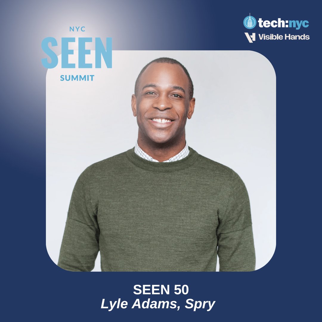 Congratulations to Lyle Adams, founder of <a href="/SpryCompliance/">Spry</a>, for being named to the inaugural #SEEN50 list, honoring 50 underrepresented founders driving innovation in NYC tech!  seen.technyc.org/seen-50/ #Founder #TechInSports