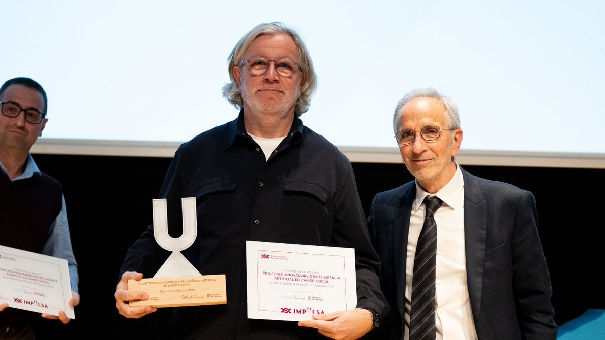 🏆 Estem encantats d'anunciar que el nou projecte #RAPNIC ha guanyat el premi #CSCImpulsa, en la categoria  "Projectes Innovadors d'IA en l'àmbit social", atorgat pel <a href="/CSC_Consorci/">CSC</a>. 
🔗Més info: ja.cat/rapnic-csc-imp…