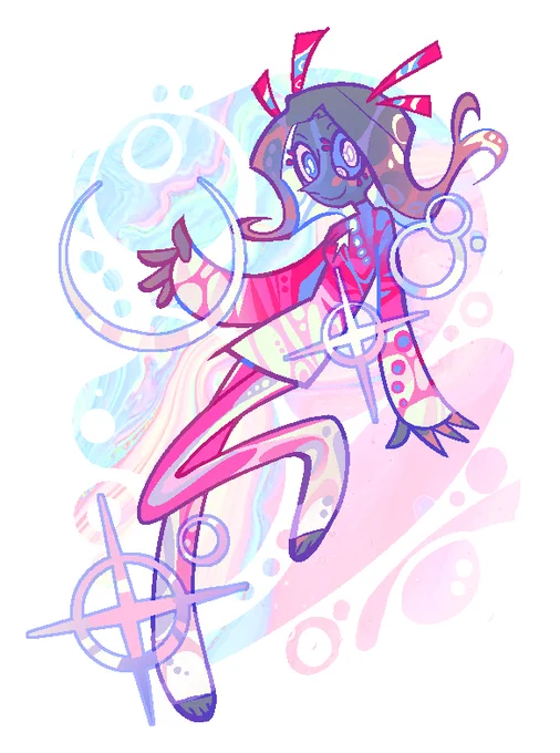 Revamping of oc from grade 8- may have been inspired by a certain recent show with the colouring... 