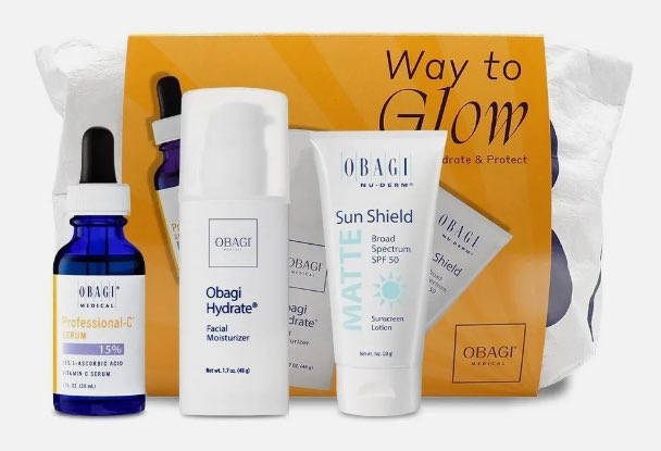Spend $200 today and receive an Obagi “Way to Glow” Kit. ($98 value) Go here to grab yours: contourdermstore.com/collections/20… 

#sale #blackfriday #fypp