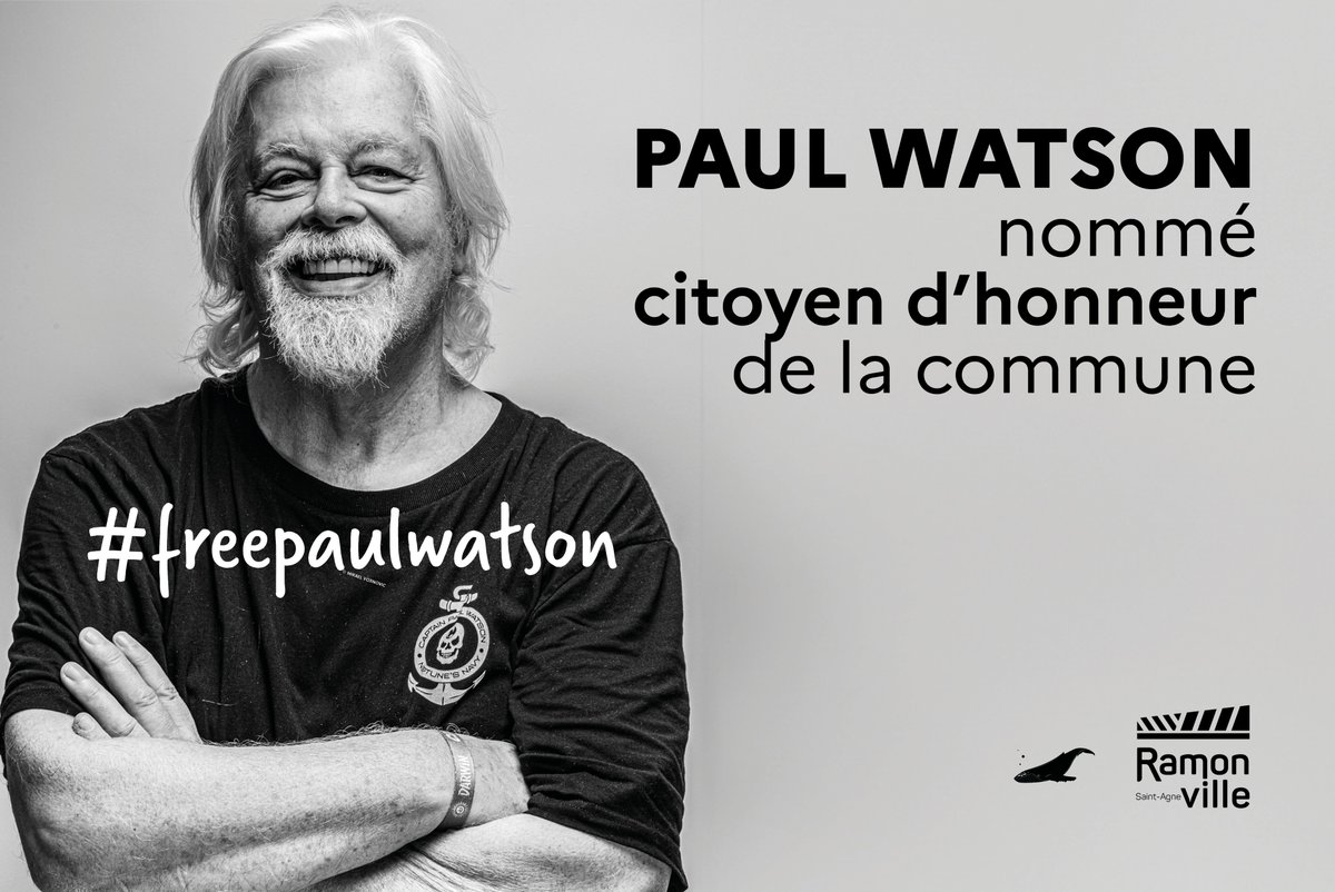 ✨Paul Watson, citoyen d'honneur de Ramonville
Le 28 novembre 2024, le conseil municipal de Ramonville a décidé d'accorder le titre de citoyen d'honneur à #PaulWatson, militant écologiste de renom et grand défenseur des baleines et de la faune marine. 🐋
+ bit.ly/4fUktB5