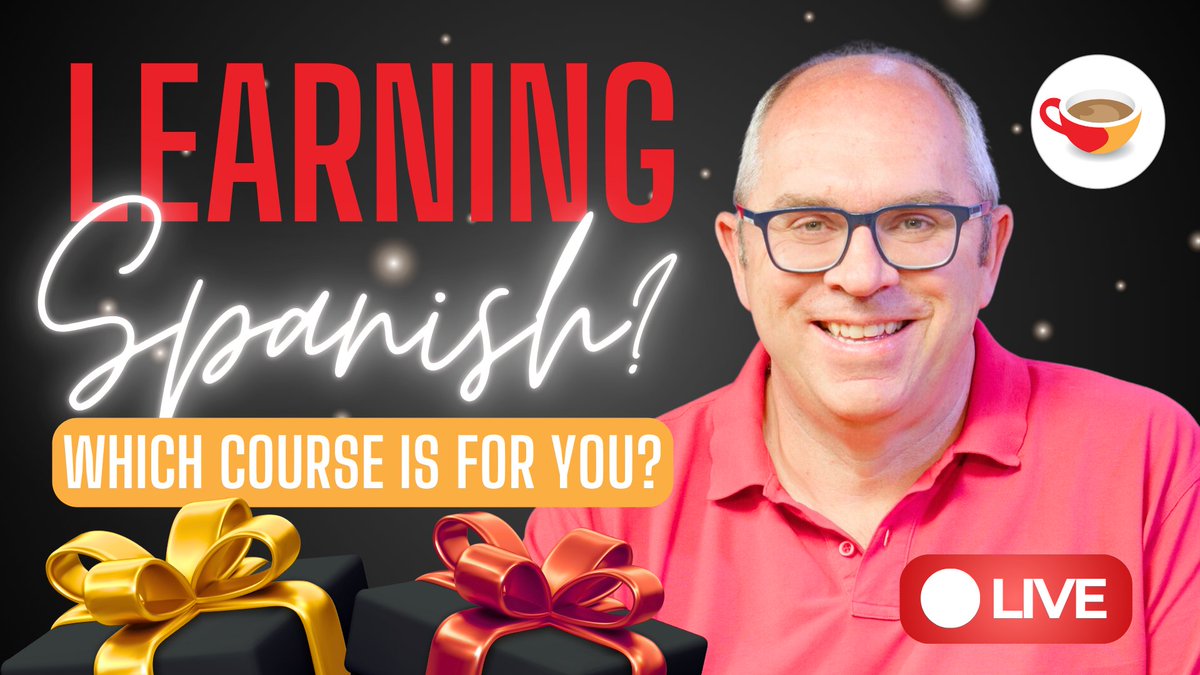 Spanish learners 🚨 Would you like some more information about our Spanish courses? 

You're in luck! Mark is hosting a live webinar in 30 minutes time - 3pm UK (10am Eastern / 7am Pacific)🎥

Click below to join: youtube.com/live/HhR2eRI0H…