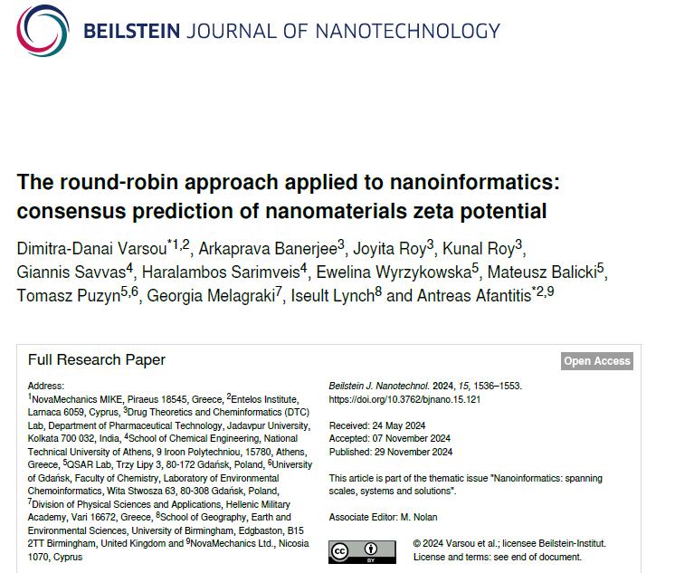 Kunal Roy (@krin2010) on Twitter photo #DiamondOpenAccess
Multi-institutional #RoundRobin exercise in #nanoinformatics
Beilstein J. Nanotechnol. 2024, 15, 1536–1553. doi.org/10.3762/bjnano…
<a href="/BeilsteinInst/">Beilstein-Institut @beilstein-institut.bsky.social</a>
#nanoqsar #Cheminformatics #Chemometrics #machinelearning #Consensus #DiamondOpenAccess
Multi-institutional #RoundRobin exercise in #nanoinformatics
Beilstein J. Nanotechnol. 2024, 15, 1536–1553. doi.org/10.3762/bjnano…
<a href="/BeilsteinInst/">Beilstein-Institut @beilstein-institut.bsky.social</a>
#nanoqsar #Cheminformatics #Chemometrics #machinelearning #Consensus