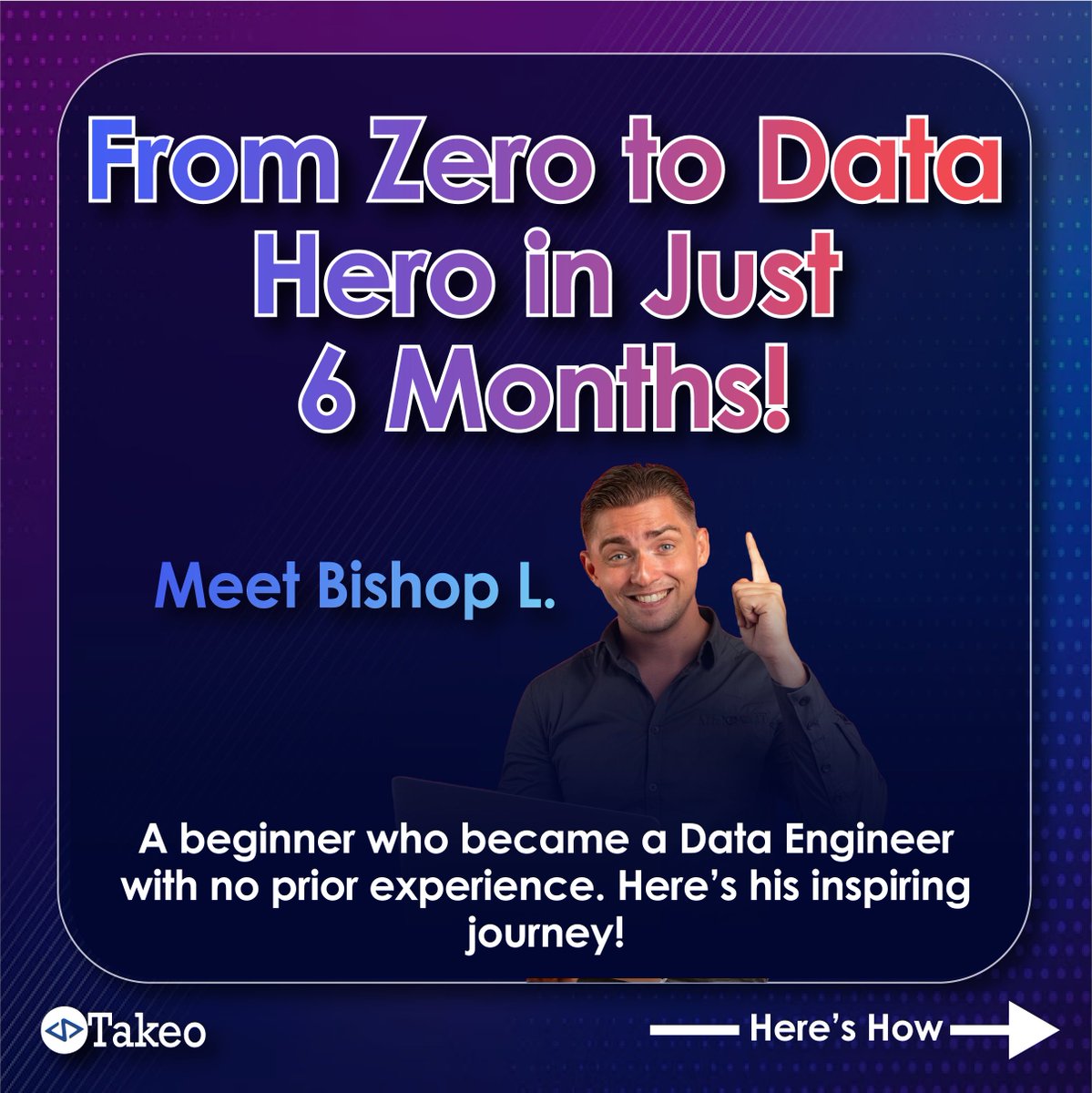 🚀 𝐅𝐫𝐨𝐦 𝐙𝐞𝐫𝐨 𝐭𝐨 𝐃𝐚𝐭𝐚 𝐇𝐞𝐫𝐨: 𝗕𝗶𝘀𝗵𝗼𝗽’𝘀 𝗝𝗼𝘂𝗿𝗻𝗲𝘆 𝗶𝗻 𝗗𝗮𝘁𝗮 𝗘𝗻𝗴𝗶𝗻𝗲𝗲𝗿𝗶𝗻𝗴 🎯

With no prior tech experience, Bishop transformed his career in just 6 months. 💡

✅ Learned SQL, Python, AWS, &amp; more.
✅ Built a strong portfolio.
✅ Landed his