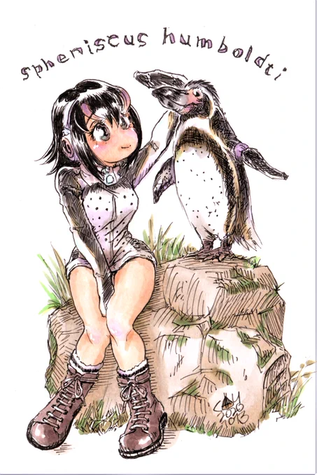 描けてなかったペンギンをちょいちょい足していく 