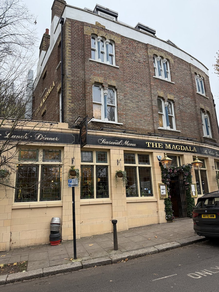 In 1955 Ruth Ellis, the last woman to be hanged for murder in the UK shot her lover outside this pub. Look carefully and you can still see the bullet holes in the facade. #NW3
